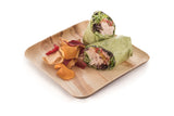 9 inch square palm leaf plate with wrap
