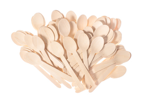 Collection of birch wood spoons