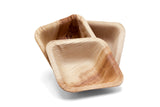 Collection of 3 inch square palm leaf bowls