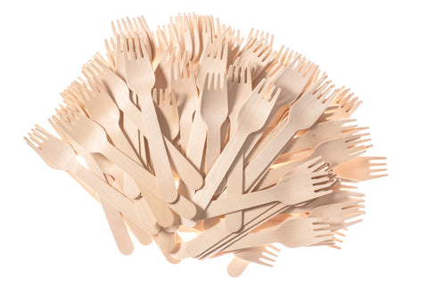 Collection of birch wood forks