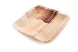 6 inch square palm leaf plate at angle