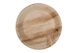 Top of 9 inch round palm leaf plate