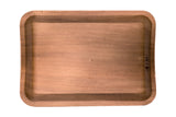 Bottom of 14 inch rectangle palm leaf platter
